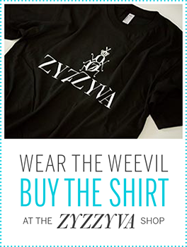 Wear the weevil. Buy the shirt at the ZYZZYVA Shop.