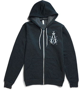 ZYZZYVA Zip Hoodie in Charcoal Gray ZYZZYVA Zip Hoodie in Charcoal Gray