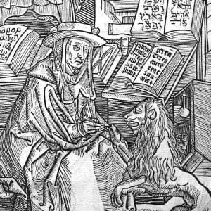 Detail from a Albrecht Dürer woodcut from St. Jerome's "Correspondence" (1497)