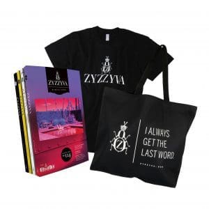 ZYZZYVA Essentials Bundle: T-Shirt, Tote Bag, and Subscription
