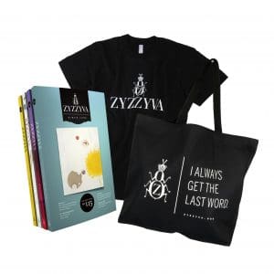 ZYZZYVA Essentials Bundle: T-Shirt, Tote Bag, and Subscription