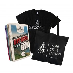 ZYZZYVA Essentials Bundle: T-Shirt, Tote Bag, and Subscription