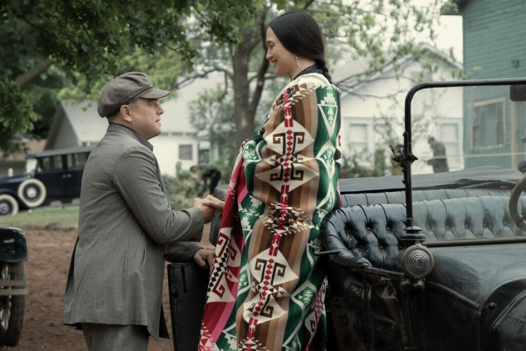 Leonardo DiCaprio and Lily Gladstone in "Killers of the Flower Moon."